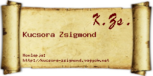 Kucsora Zsigmond névjegykártya