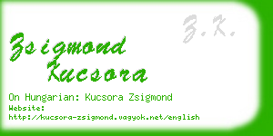 zsigmond kucsora business card